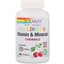 Solaray Детские жевательные витамины и минералы 120 таб